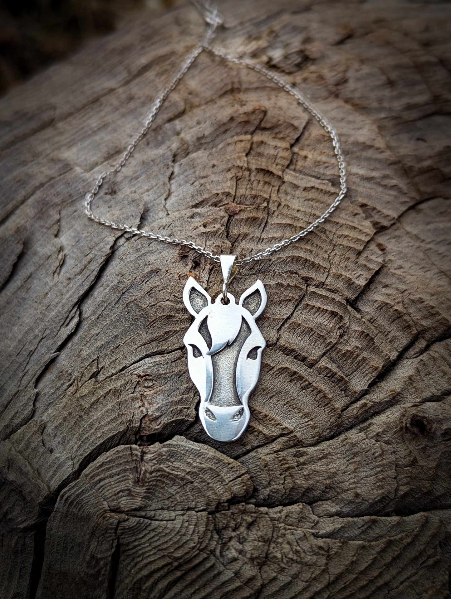 Sterling Silver Horse head Necklace