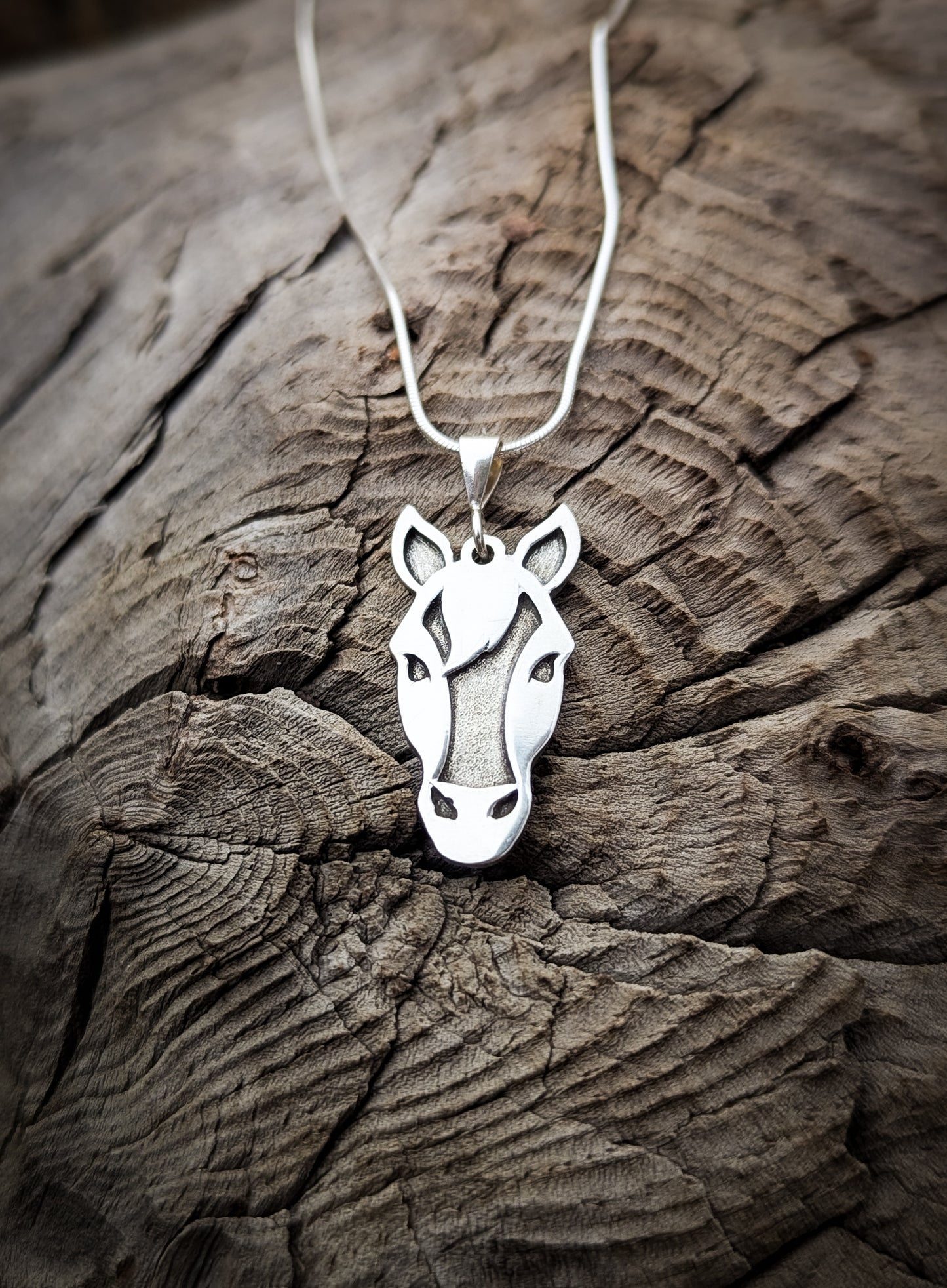 Sterling Silver Horse head Necklace