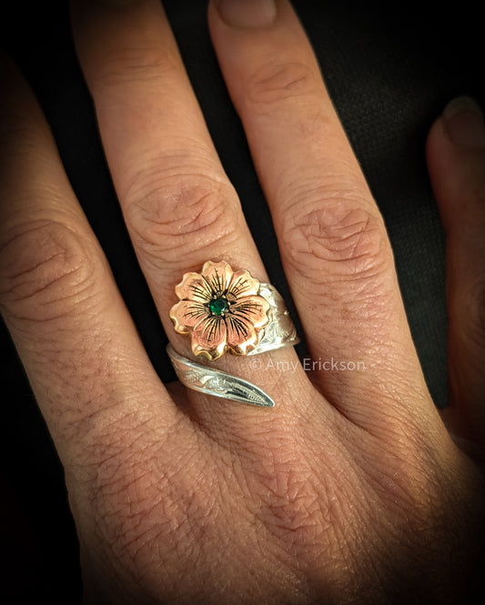 Engraved wrap around ring